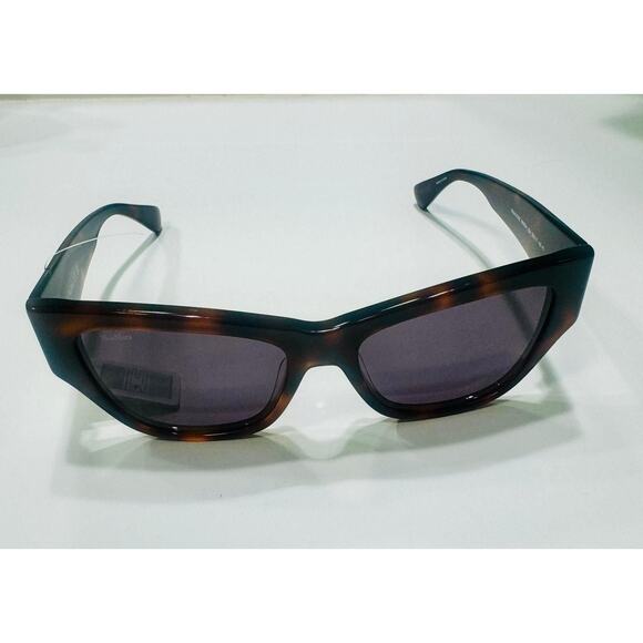 Max Mara 56mm Geometric Sunglasses Havana Smoke - Picture 3 of 12